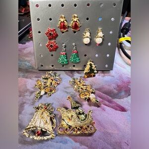 4/$20 Christmas Pins and Earrings
